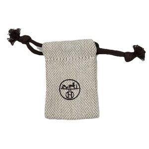 Authentic Hermes Jewelry Dust Bag‎ Small Square Drawstring Storage Gift Travel